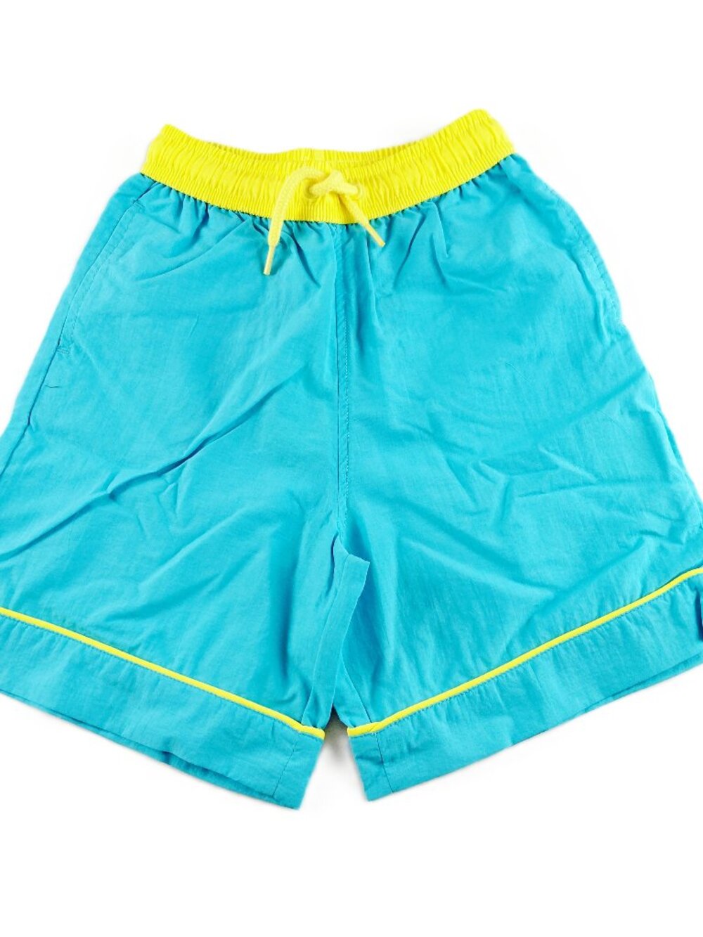 The Sunday Collective Swim Trunks Board Shorts Boys 4-5Y Turquoise Yellow Nylon